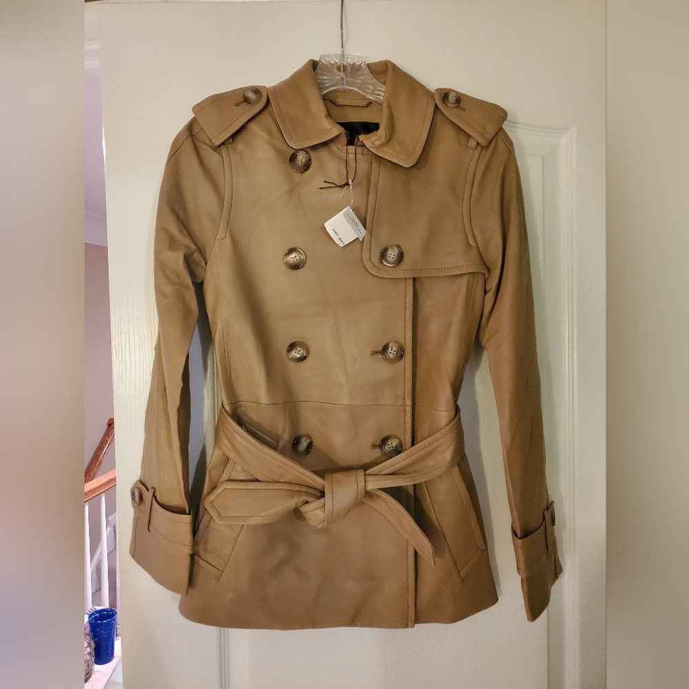 Coach Leather Trench Coat XXS